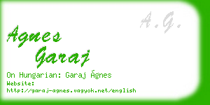 agnes garaj business card